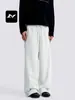Calça de Moletom Esportiva Fengmei com Estampa de Letras Americanas para Homens e Mulheres, Solta, Fluida, Emagrecedora, Street Dance, Perna Larga, Perna Reta, Calça Casual