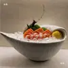 Presentación de Arte de Mariscos con Copa de Hielo Seco, Botella Decorativa, Botella Transparente de Jade, Botella de Hielo Seco, Botella Pequeña Esmerilada, Adorno de Decoración de Plato de Hotel
