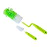 Cepillo de Limpieza Multifuncional para Tazas, Cepillo Portátil Curvo de Mango Largo para Tazas, Cepillo para Botellas de Material de Nailon Imitación Verde, Listo para Suministro Directo