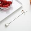Dao Qi Acero Inoxidable 304 Cuchara Japonesa y Coreana Simple Mango Largo Cuchara para Mezclar Cuchara para Té con Leche Café Cuchara Larga Creativa para Hielo