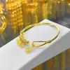 Pulsera de oro de Vietnam lirio mariposa orquídea abierta push-pull roja con sensación de alta gama joyería nueva