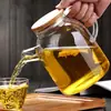 Tetera de Vidrio de Borosilicato de Alta Calidad con Asa Lateral para Agua Hervida Fría Hogareña Simple Multiespecificación Hervidor de Gran Capacidad para Bebidas de Jugo