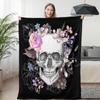 Amazon Comercio Electrónico Transfronterizo Popular Impresión Digital Cómoda Suave Cálida Doble Cara Franela Calavera Manta