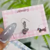 Novo Estilo Brinco Stud Osso Coração Zircônia Laço Pingente Zircônia Aço Titânio Stud Parafuso Plano Nicho Luxo Leve