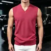 Nueva colección otoño/invierno: Chalecos, suéteres y tops de punto para hombre de estilo europeo y americano, con cuello en V y sin mangas, perfectos para uso casual.