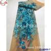 Al por mayor malla de poliéster con lentejuelas bordadas de posicionamiento de ancho completo encaje vestido elegante vestido de novia ropa para actuación en escenario tela
