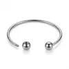 Brazalete abierto de acero inoxidable para mujer, moderno y sencillo, accesorios para joyería hechos a mano DIY al por mayor