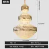 Lustre Grande de Cristal Redondo para Sala de Estar de Edifício Composto de Luxo Leve Lâmpadas Vazadas Domésticas Novas 2024 para Hall de Hotel Villa