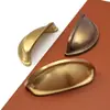 Manija de puerta de gabinete semicircular vintage dorada brillante lujo francés manija de armario de hogar manija de cajón de bronce
