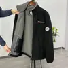 Chaqueta gruesa y cálida de forro polar estilo noruego, abrigo de algodón de doble capa, chaqueta gruesa, resistente al frío, cuello alto, múltiples bolsillos, disponible en tallas grandes