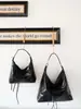 Bolso de Mano Tote con Remaches, Gran Capacidad, Fresco y Elegante, Hecho de Piel de Vaca de Primera Capa, Bolso de Hombro 2025, Bolso de Piel Genuina para Mujer