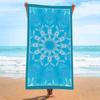 Serie de barras de colores sobre la nueva toalla de playa transfronteriza explosiva TEMU, impresión de toalla de playa absorbente de microfibra personalizada