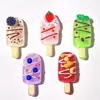Acessórios Magnéticos DIY Refrescantes de Sorvete de Verão Presilhas de Cabelo de Resina de Sorvete Decoração para Crocs Materiais