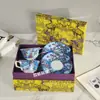 Serie de selva Dijia transfronteriza elefante indio juego de taza y platillo de café de la tarde europea juego de té de lujo caja de regalo