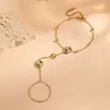 Pulsera de Acero de Titanio Colorida con Forma de Mariposa, Corazón y Perlas Redondas para Mujer, Estilo Nuevo de Verano, Exquisita, Moderna y Sencilla, Cadena de Muñeca de Moda y Versátil