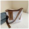 Bolsa Tote de Lona Personalizada con Letra para Mujer 2024 Nueva Gran Capacidad Estilo Occidental para Viaje al Trabajo Bolso de Hombro Cruzado Bolso de Lona de Moda