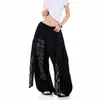 Novas calças casuais americanas de estilo transfronteiriço, com corte solto, estampa de letras e cintura elástica, calças de moletom frescas, da moda e estilosas.