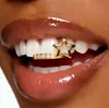 Hip-Hop Estrela Oca Micro-Incustada Zircônia Aparelho Dental Hip-Hop para Estilo de Rua, Acessórios de Dentes de Ouro K Cool, Joias para Atacado Transfronteiriço