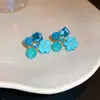 Pendientes de Borla Flor Rosa Super Hada Aguja de Plata Moda Versátiles Elegantes Elegantes Lujo Ligero Gama Alta Accesorios para Orejas para Mujeres