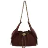 Bolso nuevo de un solo hombro para debajo del brazo con patrón de diamantes, textura retro de gamuza 2026, tote de uso diario para otoño e invierno, exquisito estilo coreano para mujer