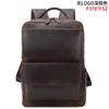 Fábrica de vacas Tide mochila de cuero personalizada mochila casual para computadora moda viajero retro mochila de cuero de vaca para hombre