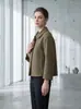 Casaco de Lã Xadrez Clássico para Mulheres Outono e Inverno 2026 Novo Estilo Estilo Britânico Gola Pequena de Terno Casaco de Lã Top Curto
