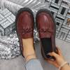 Mocasines de Gran Tamaño Transfronterizos para Mujer 2025 Primavera y Verano Nuevos Zapatos Mary Jane con Lazo de Charol Zapatos Casuales Venta al por Mayor