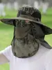 Sombrero de Sol Camuflado de Ala Ancha para Hombre de Verano, Plegable para Viajes al Aire Libre y Pesca