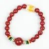 Pulseira de Ágata com Mantra de Seis Caracteres, Pulseira de Calcedônia com Cinco Elementos e Seis Caracteres, Modelo Dez-Yuan, Atração Turística, Fornecedor de Loja Famosa na Internet