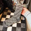 Calcetines de Algodón Peinado Estilo Británico de Primavera y Verano con Inicial Monograma 'D' de Alta Gama hasta la Mitad de la Pantorrilla, Calcetines Holgados de Moda Versátiles con Personalidad