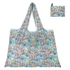 Bolsa de Compras Plegable, Nueva de Gran Capacidad, Bolsa Plegable Ecológica en Stock, Bolsa de Tote de Almacenamiento Plegable Portátil Impresa Creativa