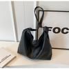 Casual Soft Collapsed Large Bag Feminino 2024 Nova All-match Grande Capacidade Tote Bag Vintage Bucket Bag Texted Underarm Bag