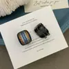 Pendientes de Diamante de Color de Alta Resistencia en Forma de C con Agujas de Plata 925, Pendientes Geométricos Simples de Nueva Moda, Pendientes Versátiles de Diseño de Nicho