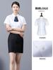 Camisa de Manga Curta Masculina Estilo Verão 100% Algodão de Fibra Longa Pronta para Usar Sem Ferro Camisa Espinha de Peixe Branca 100S
