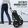 Cadeira de Rodas de Avião, Leve, Compacta, Dobrável para Idosos, Pequena, Portátil, Simples, Carrinho Ultraleve