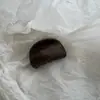 Grampo de Cabelo Grande de Abóbora com Textura de Madeira para Mulheres Novo Estilo 2025 Simples e Elegante Grampo de Tubarão Outono Inicial Grampo Versátil Grampo de Cabelo de Madeira