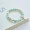 Novo Bracelete de Cerâmica Jingdezhen Estilo Chinoiserie, Design Versátil de Bracelete Estilo Étnico, Bracelete de Contas para Casal Estudante