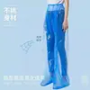 Pantalones de lluvia desechables gruesos con cubrepiés, pantalones de lluvia de plástico impermeables para exteriores para pesca de adultos, adecuados para buscar tesoros en la playa