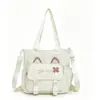 Lindo bolso cruzado de gatito para mujer, bolso de hombro de gran capacidad para el trabajo, bolso tote para mujer, bolso de mano para estudiantes para clases y tutorías