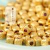Contas de zircônia colorida com microincrustações de preservação de cor dourada antiga, grãos quadrados de contas de açúcar, acessórios faça você mesmo, lote de materiais