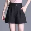 Moda de Pantalones Cortos de Pierna Ancha Jacquard para Mujer, Novedad Otoño 2026 Estilo Coreano Pantalones Casuales para Mujer, Pantalones Rectos Holgados, Pantalones de Boca de Campana, Modernos