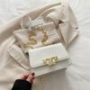 Bolsa de Grande Capacidade para Mulheres 2025 Nova Moda Bolsa de Ombro com Corrente de Luxo Popular Versátil Pequena Bolsa Quadrada Transversal