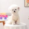 Roupas para Animais de Estimação para Outono e Inverno, Cães de Porte Pequeno, Filhotes, Cães e Gatos, Roupas Quentes e Confortáveis, Saia de Gaze com Laço Azul, Estilo de Ano Novo