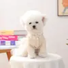 PETCIRCLE Ropa para Mascotas para Perros Pequeños y Cachorros, Lindo Vestido de Tul con Cuello de Encaje a Prueba de Frío de Otoño e Invierno para Mascotas, Lazo Azul