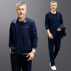 Traje Deportivo de Primavera y Otoño para Hombres de Mediana Edad y Adultos Mayores, Conjunto Casual de Tres Piezas, Talla Grande para Papá de Primavera y Otoño, Ropa Deportiva para Hombres de Mediana Edad