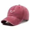 Nuevo Sombrero Lavable Protección Solar Gorra de Béisbol Personalidad Corazón Desgastado Gorra de Pico Unisex Todas las Estaciones Sombrero Universal