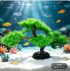 Plantas acuáticas artificiales acuario paisaje planta verde coco bonsái decoración árbol de coco artificial decoración mini micro paisaje