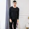 Ropa interior térmica casual de otoño e invierno para hombre, con forro polar, engrosada, calefacción base, a prueba de frío, traje de terciopelo dorado, ropa y pantalones de otoño