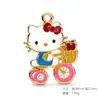 Venta Caliente Transfronteriza Dibujos Animados Sanrio Gato Kt Esmalte Aleación Colgante Joyería Collar Accesorio Componentes para Joyería DIY