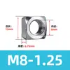 Porca quadrada, aço inoxidável 304, tampa de parafuso quadrada de quatro lados, padrão DIN557, disponível em estoque direto da fábrica